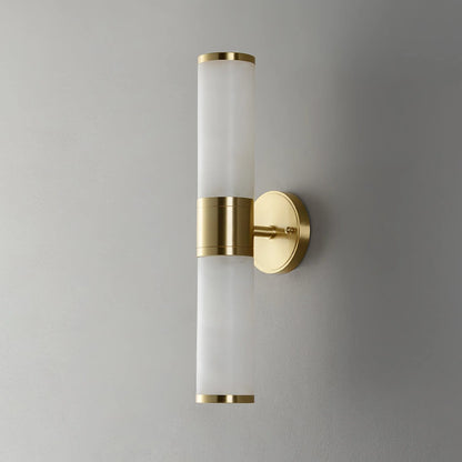 Alabaster Lampatron cylindrical wall lamp from korewolamp, featuring a sleek marble finish and modern wall lighting design.