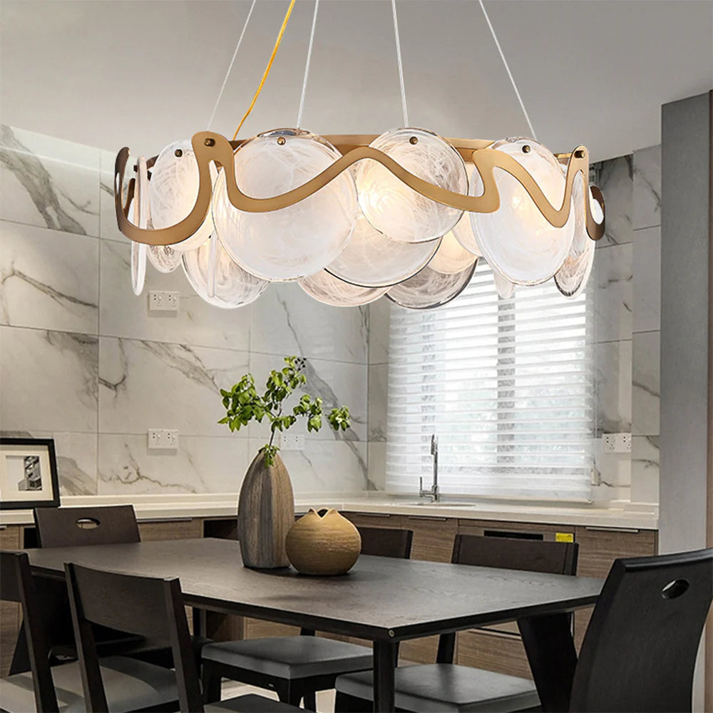 Modern Simple Glass Chandelier - Nuvé