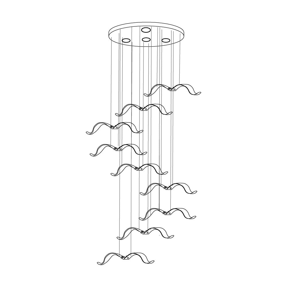 Large Seagull Chandelier - Nuvé