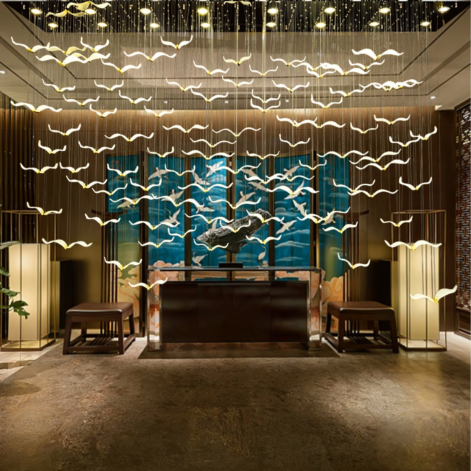 Large Seagull Chandelier - Nuvé