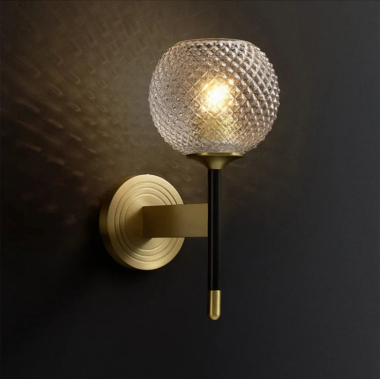 Lattice Glass Wall Sconce