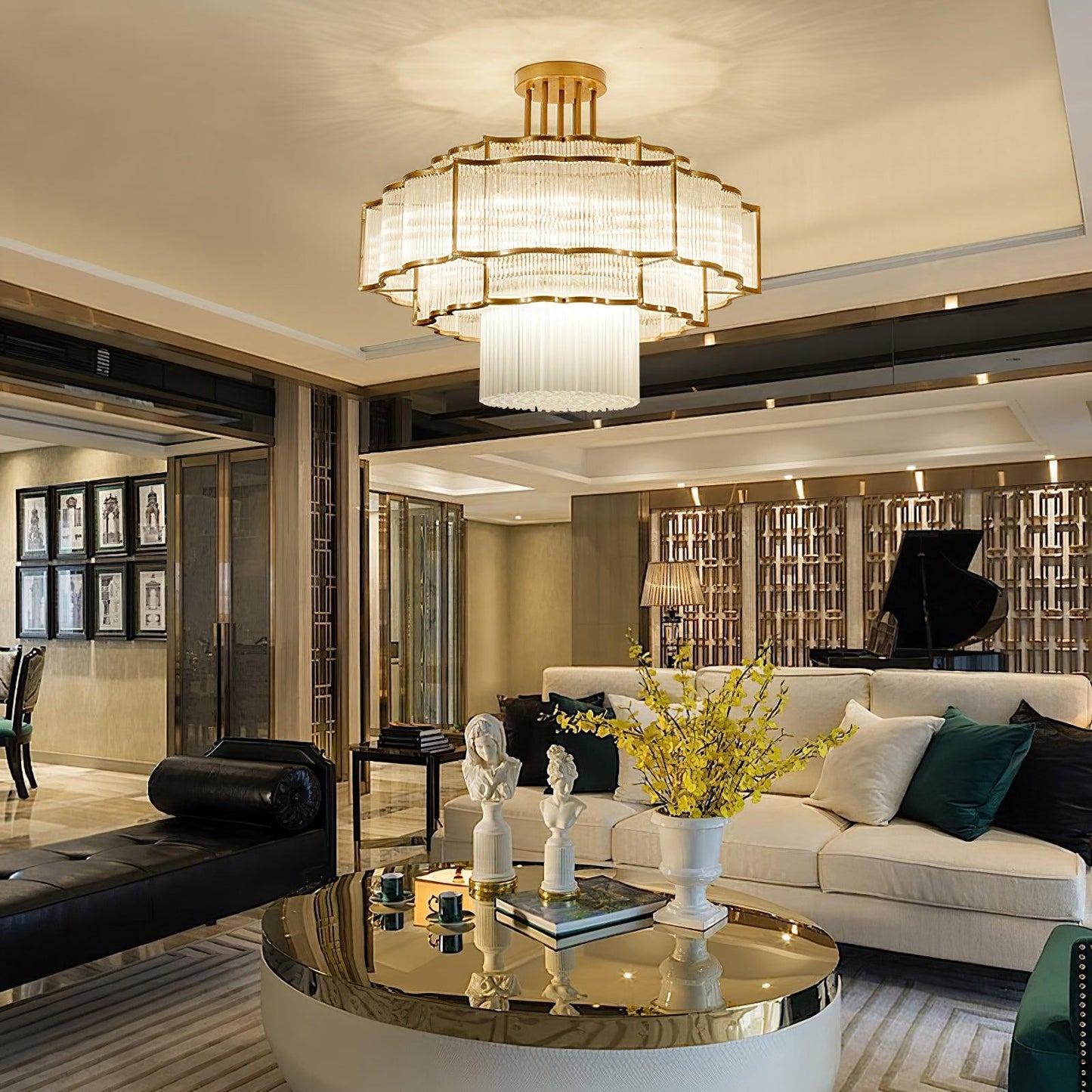 Layered Crystal Ceiling Light - Nuvé