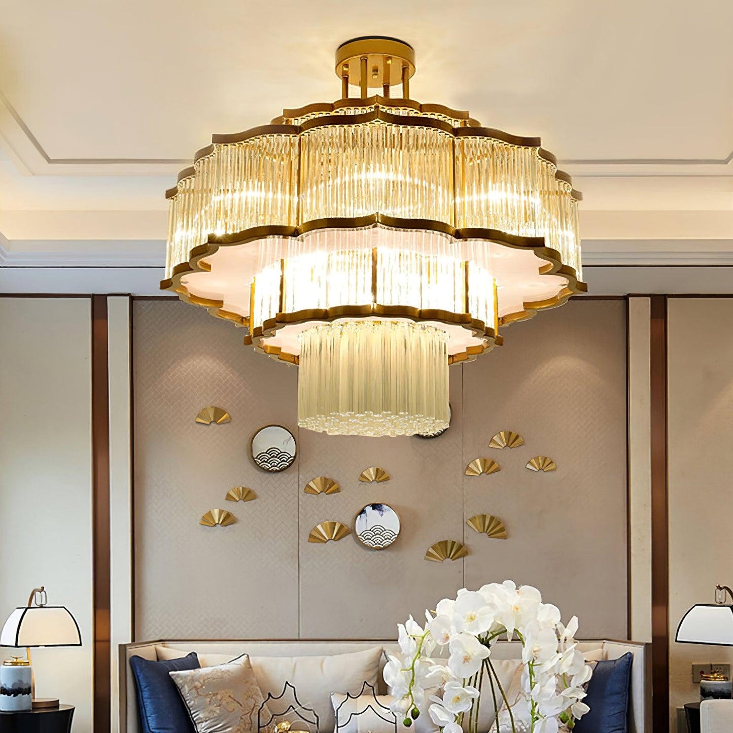Layered Crystal Ceiling Light - Nuvé