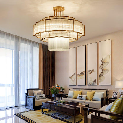 Layered Crystal Ceiling Light - Nuvé