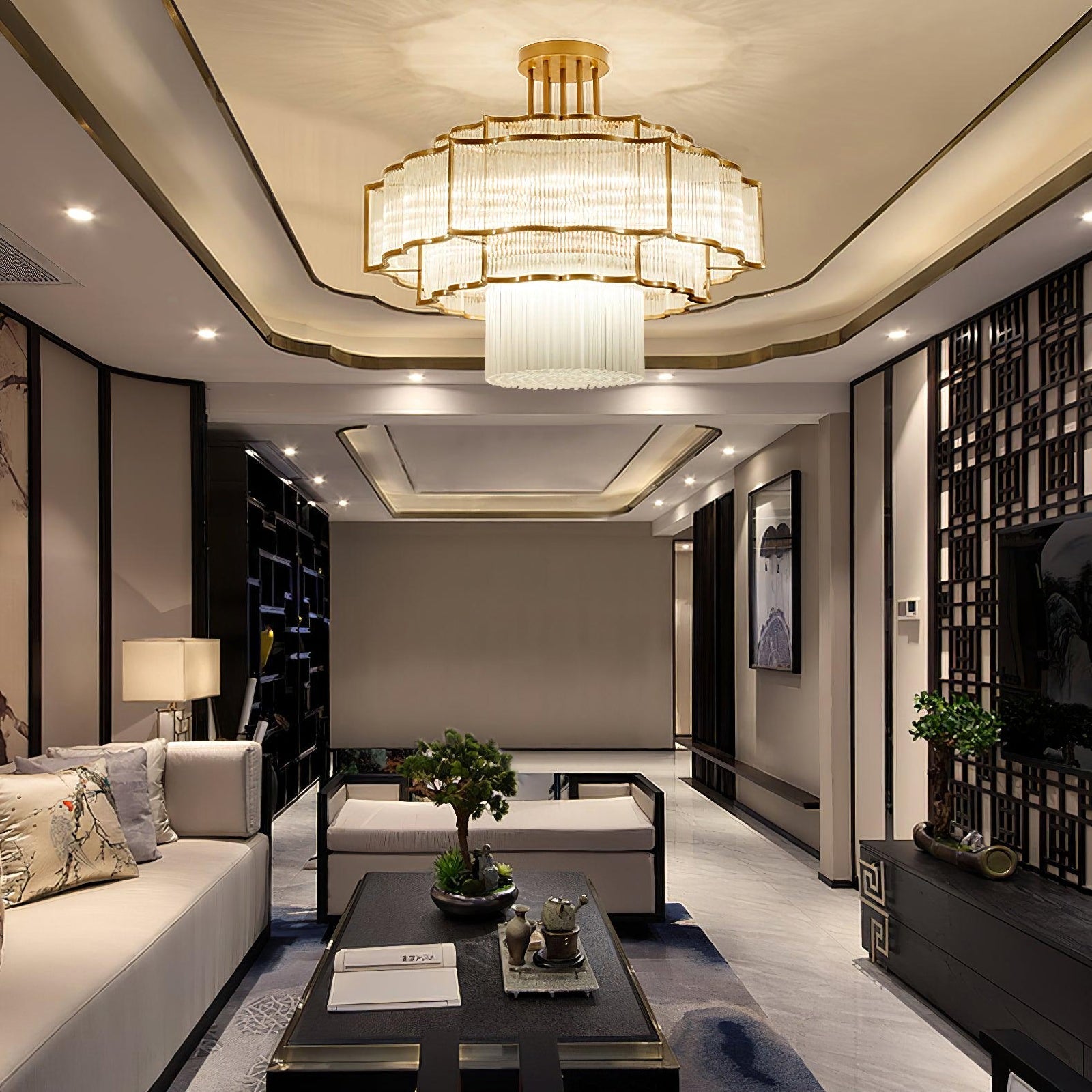 Layered Crystal Ceiling Light - Nuvé