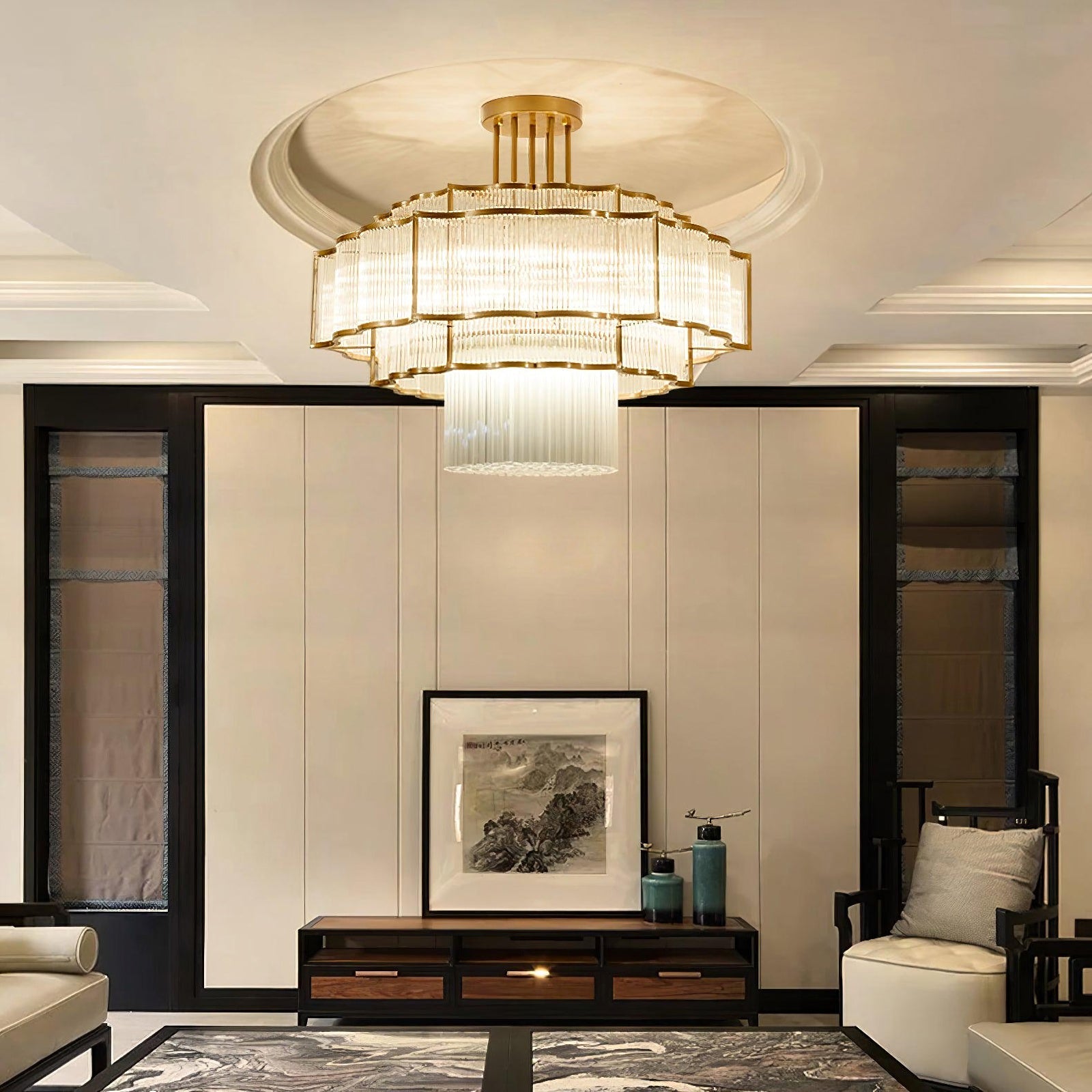 Layered Crystal Ceiling Light - Nuvé