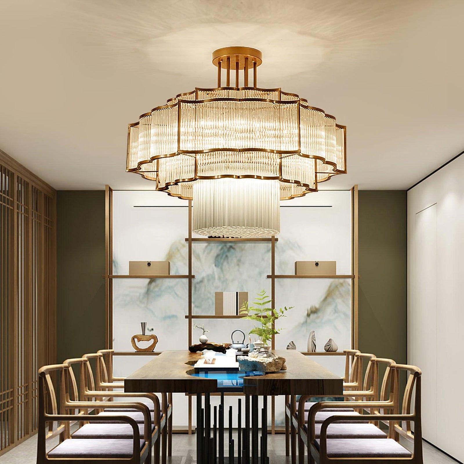 Layered Crystal Ceiling Light - Nuvé