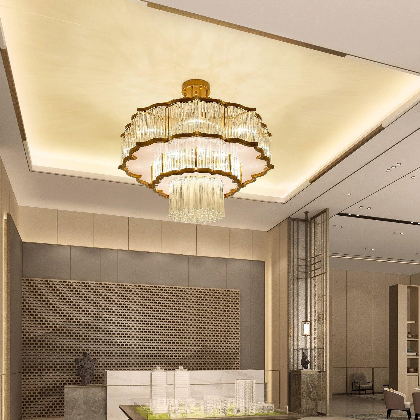 Layered Crystal Ceiling Light - Nuvé