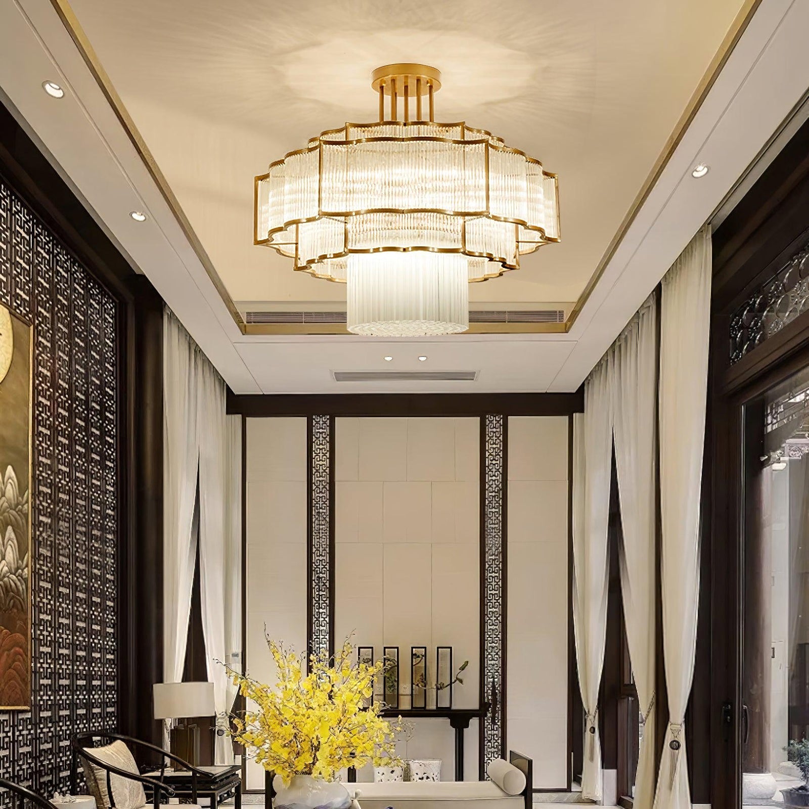 Layered Crystal Ceiling Light - Nuvé