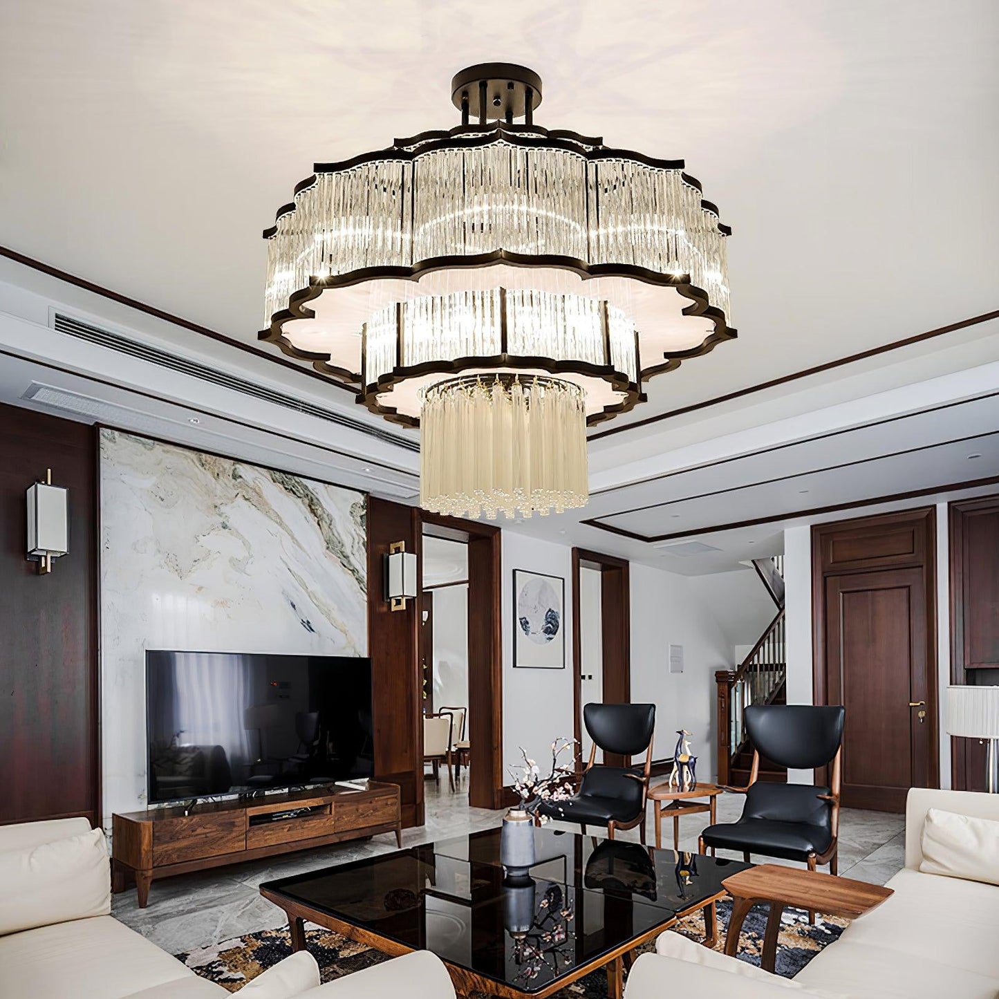 Layered Crystal Ceiling Light - Nuvé
