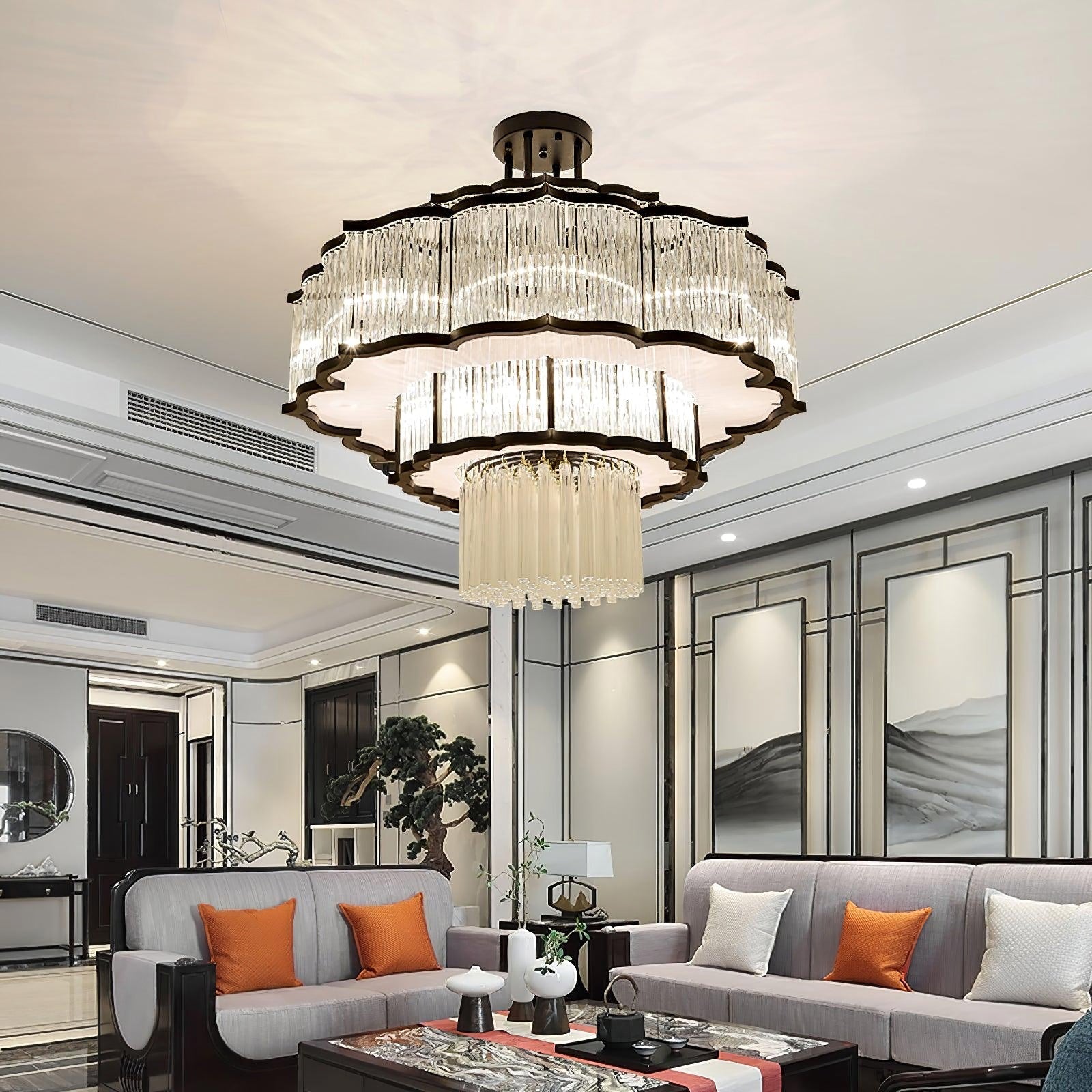 Layered Crystal Ceiling Light - Nuvé