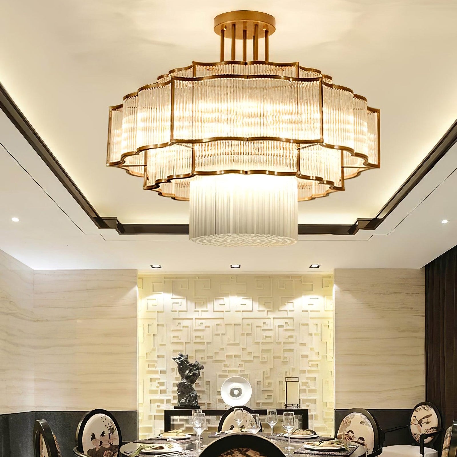 Layered Crystal Ceiling Light - Nuvé