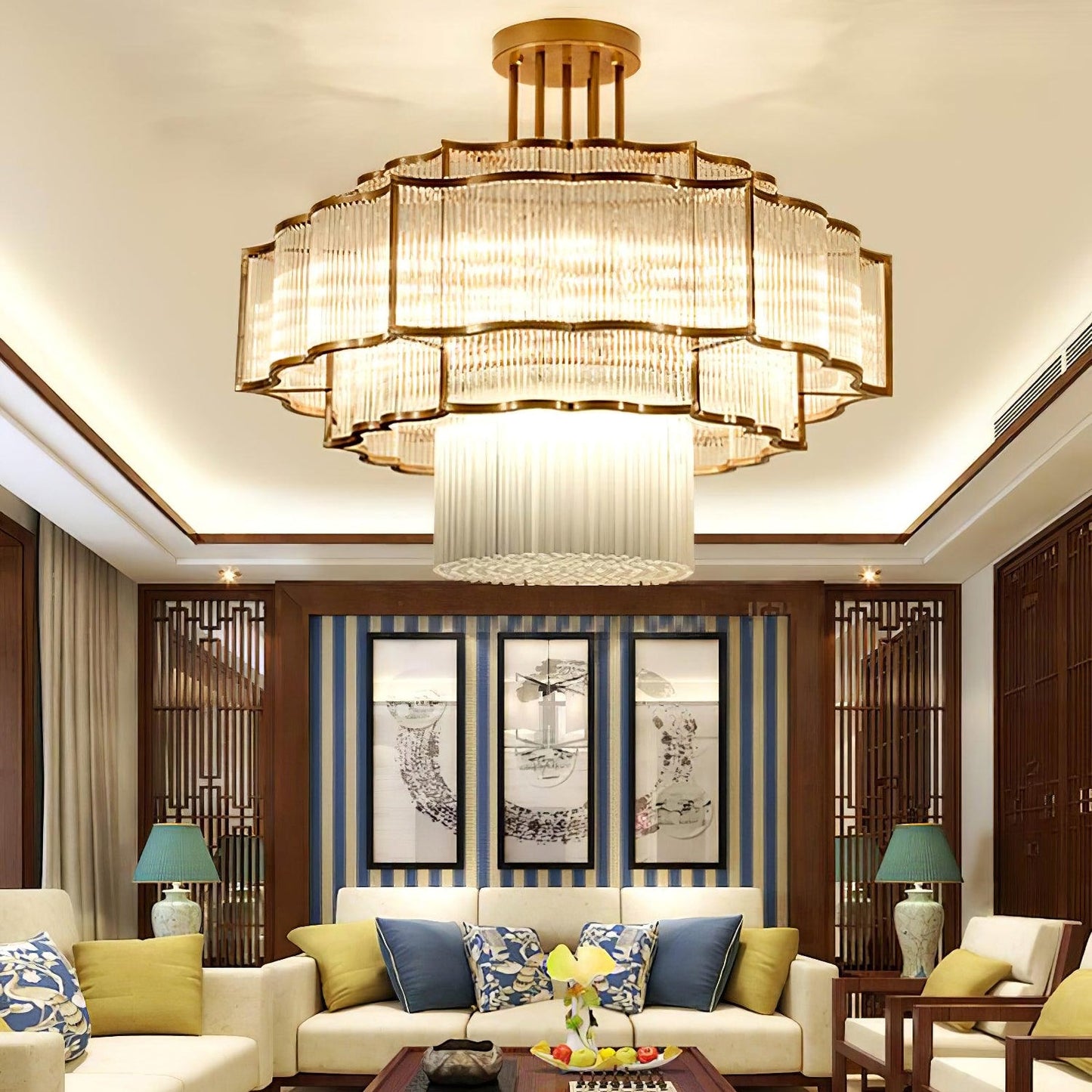 Layered Crystal Ceiling Light - Nuvé