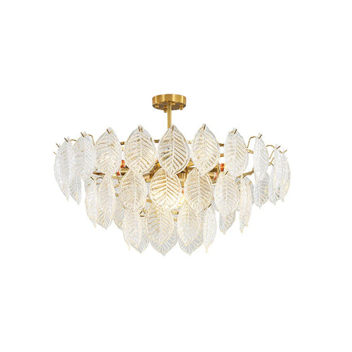 Leaf Shape Glass Modern Chandelier - Nuvé