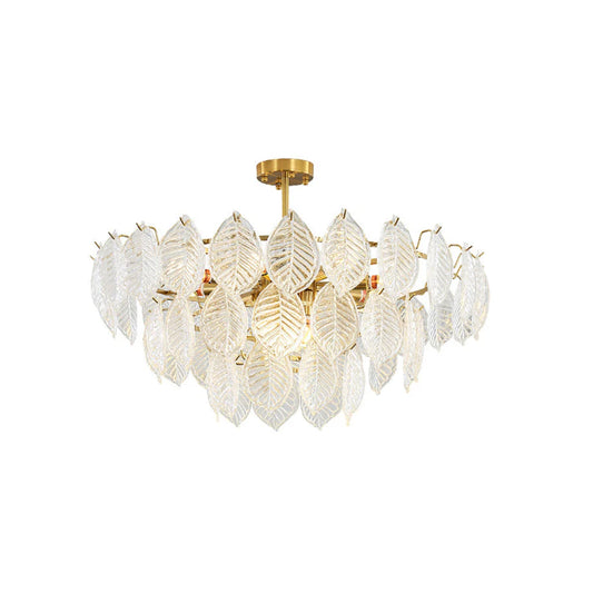 Leaf Shape Glass Modern Chandelier - Nuvé
