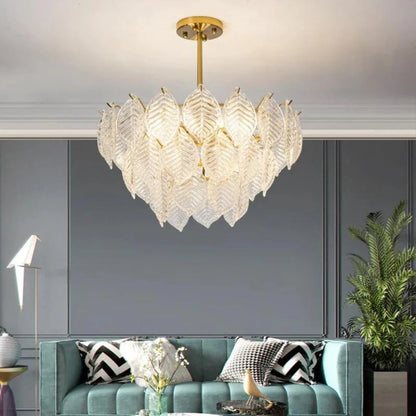Leaf Shape Glass Modern Chandelier - Nuvé