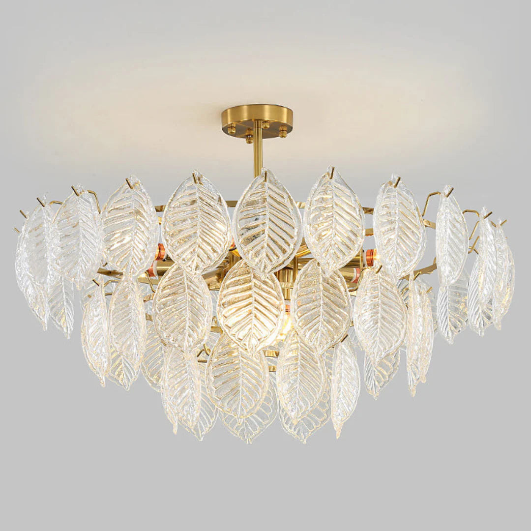 Leaf Shape Glass Modern Chandelier - Nuvé