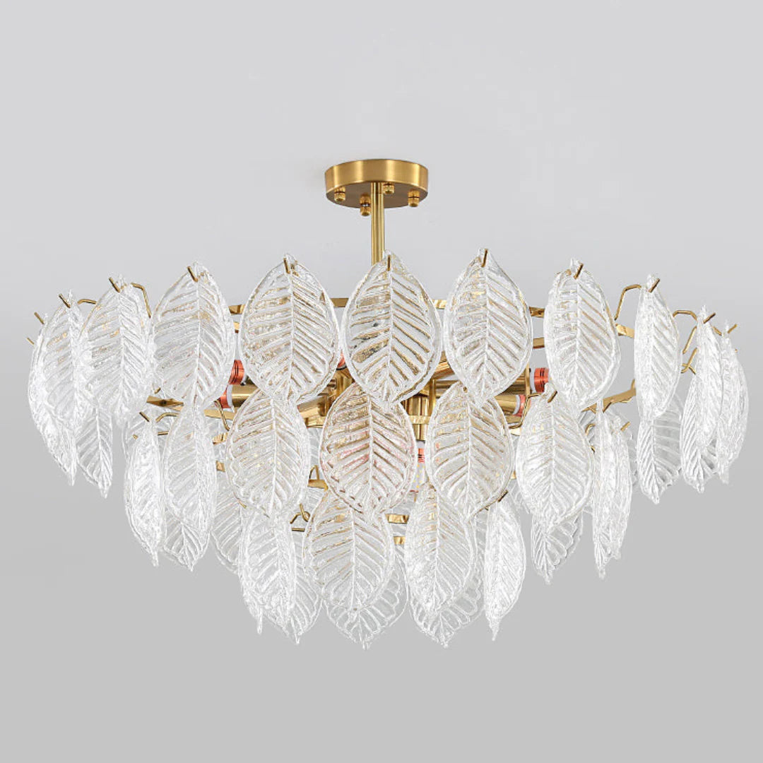 Leaf Shape Glass Modern Chandelier - Nuvé