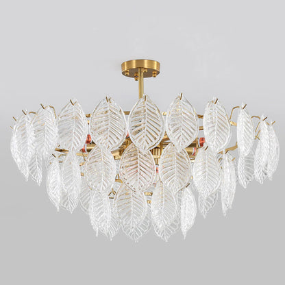 Leaf Shape Glass Modern Chandelier - Nuvé