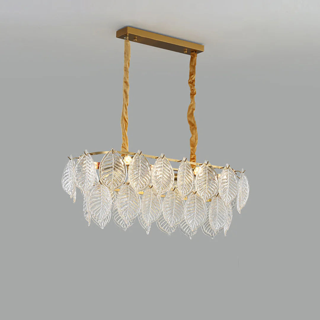 Leaf Shape Glass Modern Chandelier - Nuvé