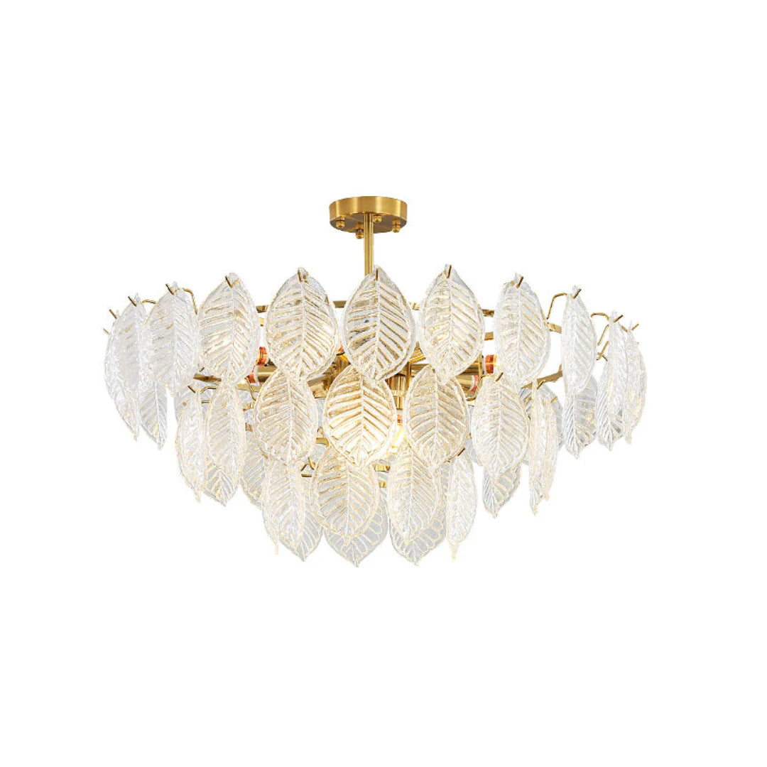 Leaf Shape Glass Modern Chandelier - Nuvé