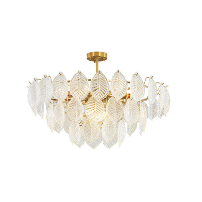 Leaf Shape Glass Modern Chandelier - Nuvé