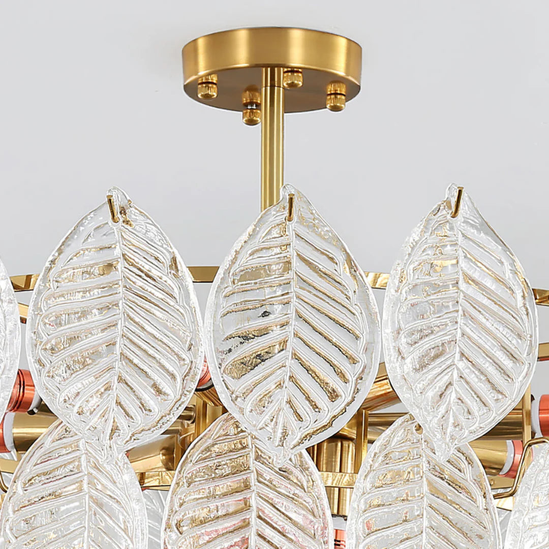 Leaf Shape Glass Modern Chandelier - Nuvé