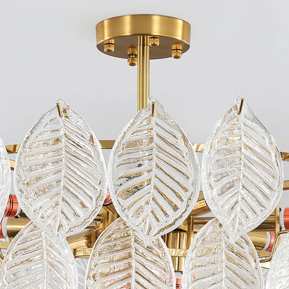 Leaf Shape Glass Modern Chandelier - Nuvé
