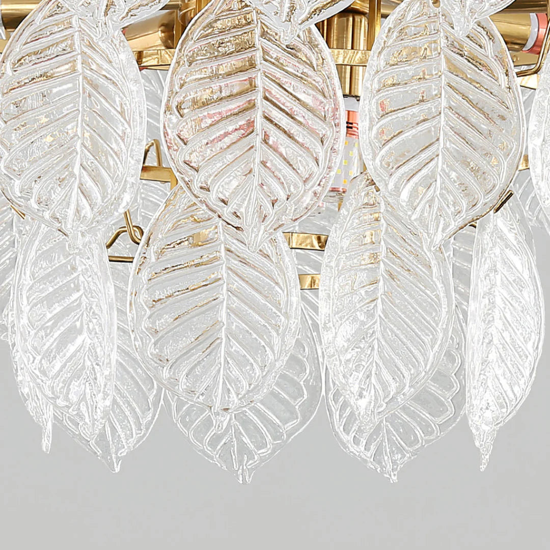 Leaf Shape Glass Modern Chandelier - Nuvé