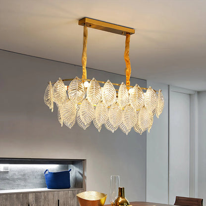 Leaf Shape Glass Modern Chandelier - Nuvé