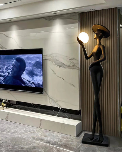 Lexa Sculpture Figure Floor Lamp - Nuvé