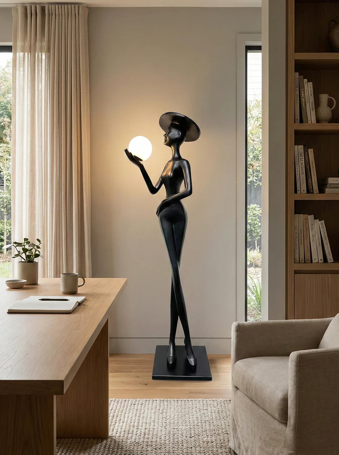 Lexa Sculpture Figure Floor Lamp - Nuvé