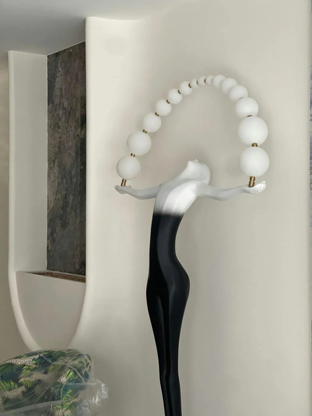 Liberty sculpture figure floor lamp by korewolamp with a decorative base and tall standing design, ideal for stylish home lighting.