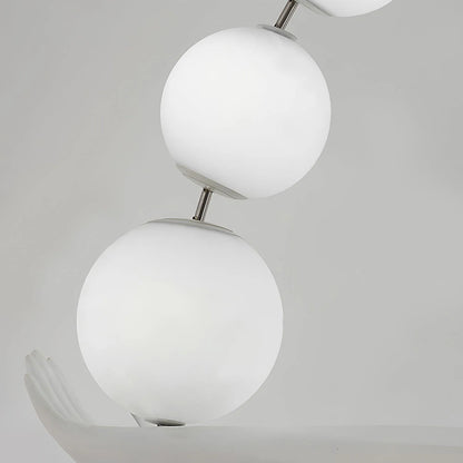 Korewolamp Liberty sculpture floor lamp featuring a detailed sculpture base and a tall, elegant lamp shade for living room decor