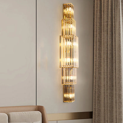 Light Luxury Crystal Layered Wall Lamp - Nuvé
