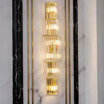 Light Luxury Crystal Layered Wall Lamp - Nuvé