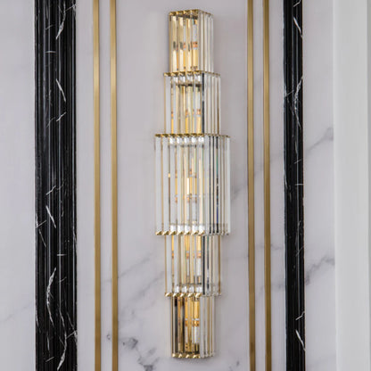 Light Luxury Crystal Layered Wall Lamp - Nuvé