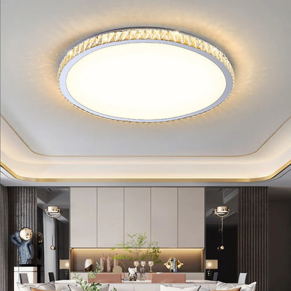 Light Luxury Round Crystal Ceiling Lamp - Nuvé