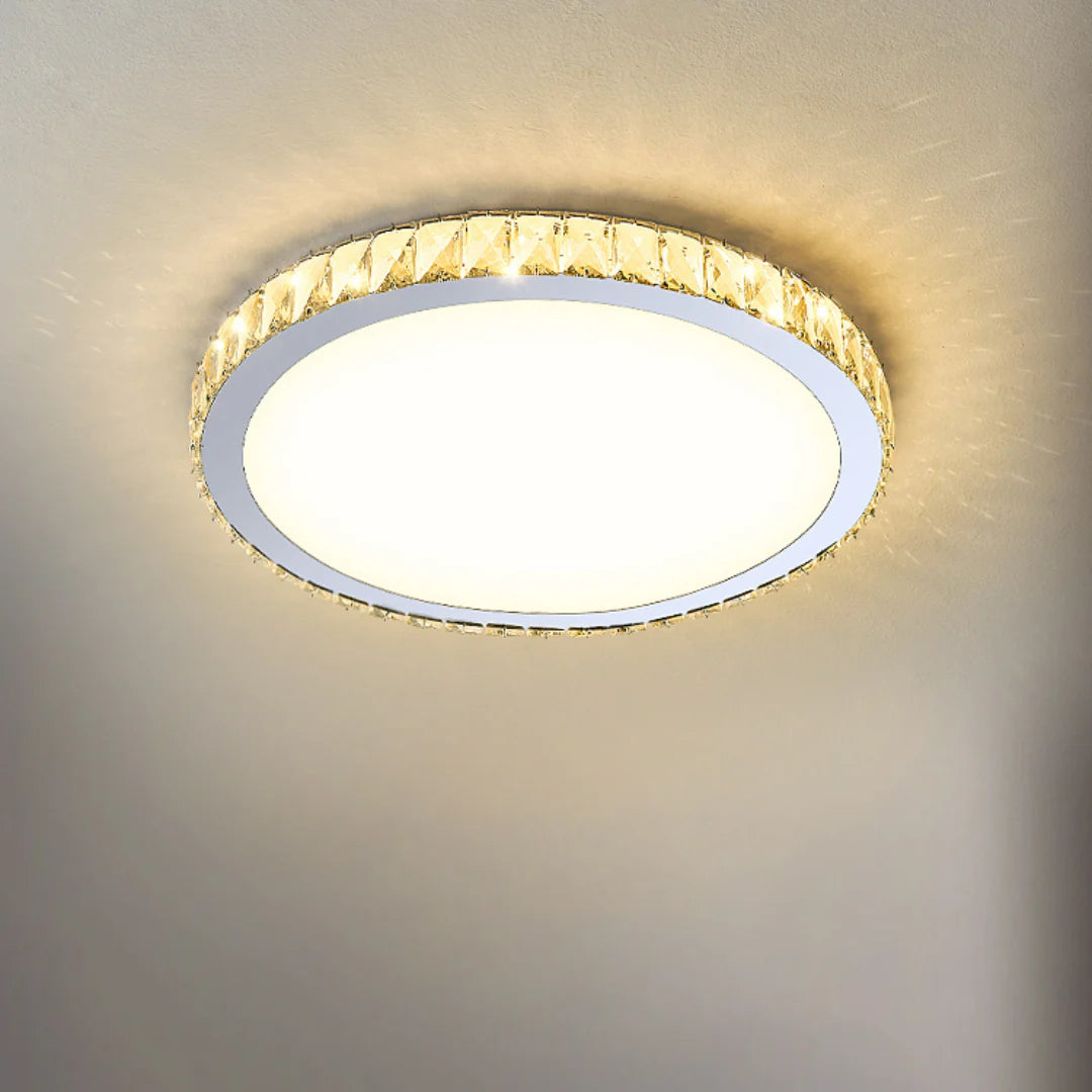 Light Luxury Round Crystal Ceiling Lamp - Nuvé