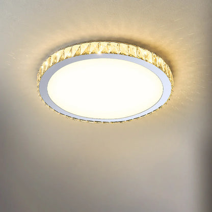 Light Luxury Round Crystal Ceiling Lamp - Nuvé