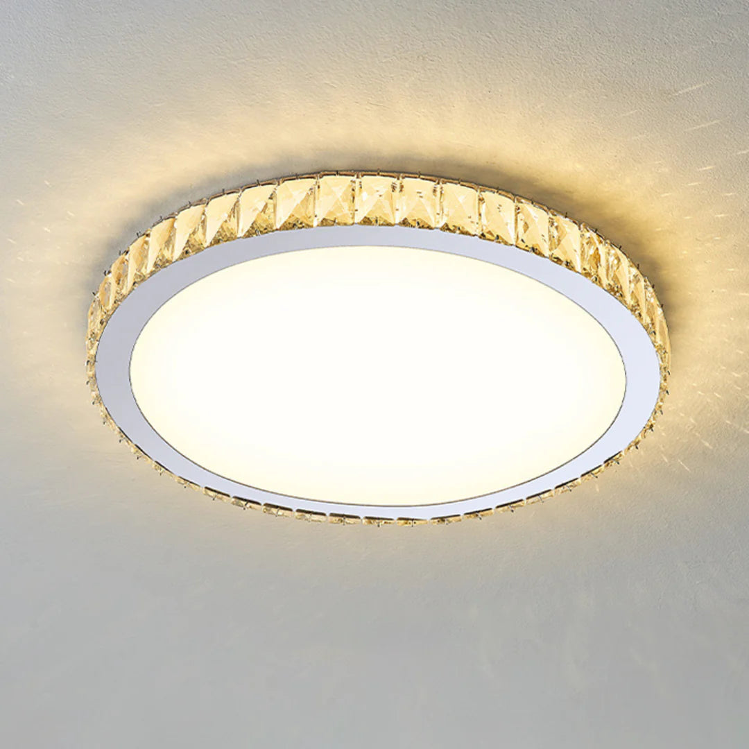 Light Luxury Round Crystal Ceiling Lamp - Nuvé