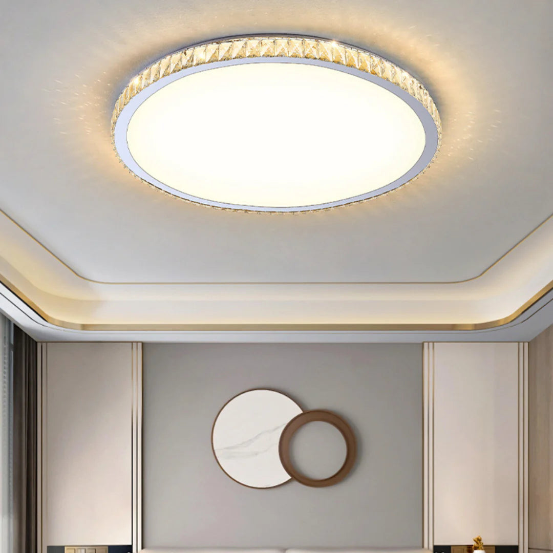 Light Luxury Round Crystal Ceiling Lamp - Nuvé