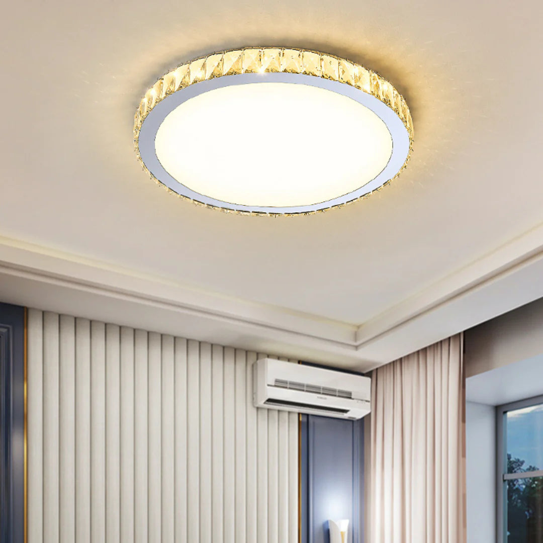 Light Luxury Round Crystal Ceiling Lamp - Nuvé