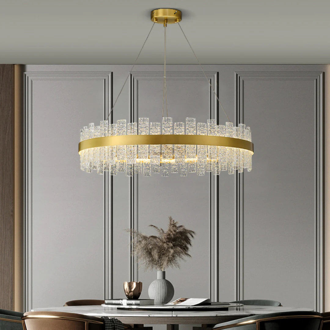 Light Luxury Round Glass Chandelier - Nuvé