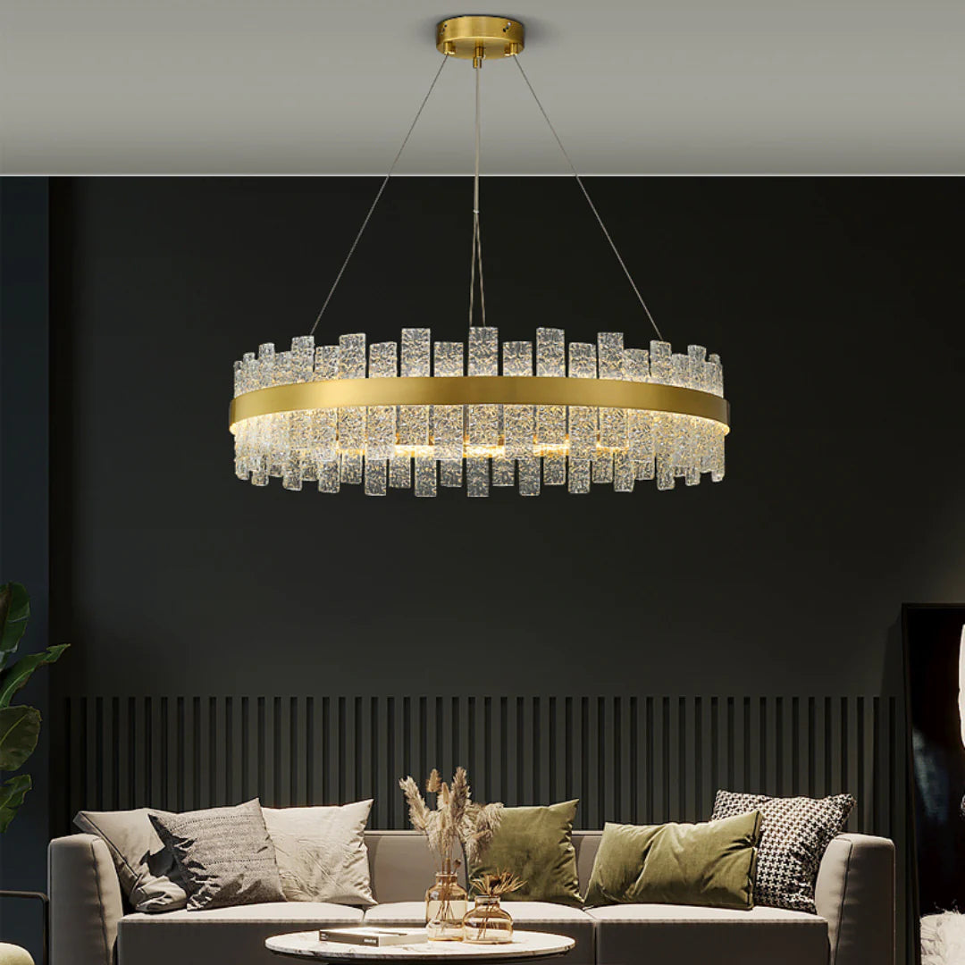 Light Luxury Round Glass Chandelier - Nuvé