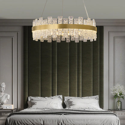 Light Luxury Round Glass Chandelier - Nuvé