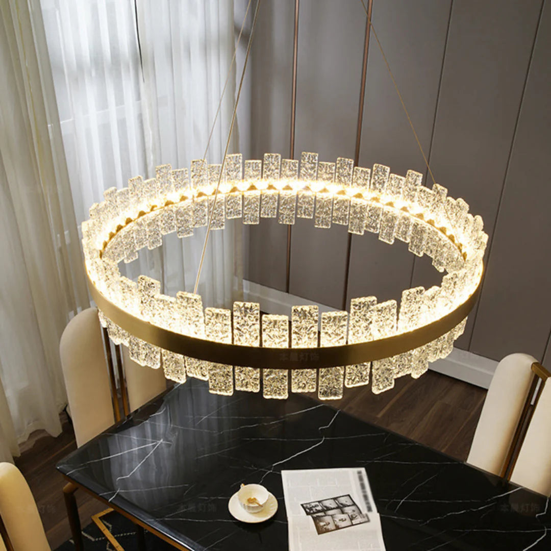 Light Luxury Round Glass Chandelier - Nuvé