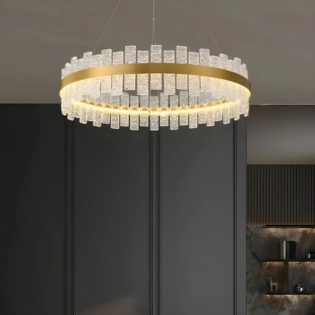 Light Luxury Round Glass Chandelier - Nuvé