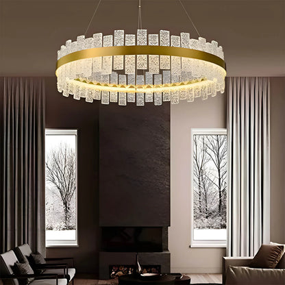 Light Luxury Round Glass Chandelier - Nuvé