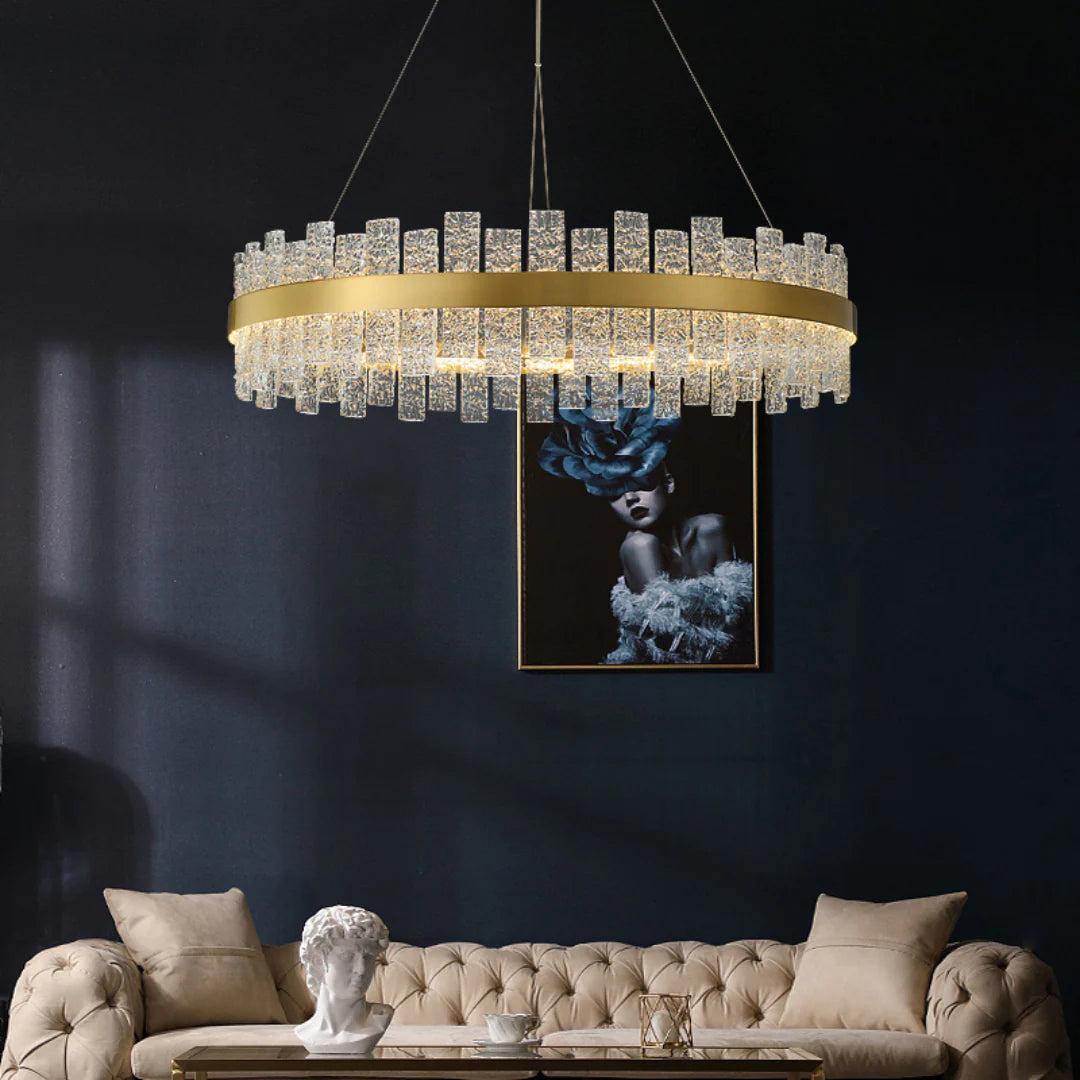 Light Luxury Round Glass Chandelier - Nuvé